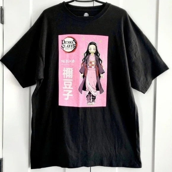 Demon Slayer, NEZUKO KAMADO,‎ T Shirt, Anime, Shirt, Black, XL, Nice Condition - Picture 1 of 5